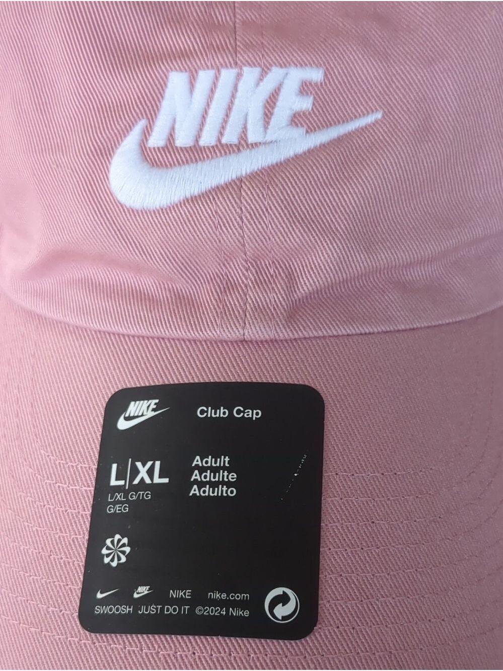 Nike Club Cap Adjustable Baseball Hat – Pink | L/XL | New with Tags - Picture 3 of 7